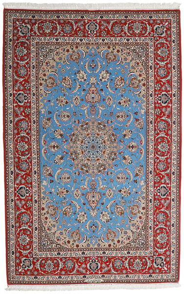  Isfahan Svileni Navoji Sag 164X256 Autentični
 Orijentalni Ručno Uzlan Svjetlosiva/Tamnosmeđa (Vuna/Svila, Perzija/Iran)