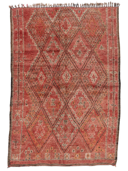  Berber Moroccan - Mid Atlas Vintage 181X255 Vuneni Tepih Tamno Crvena/Braon Sag 
