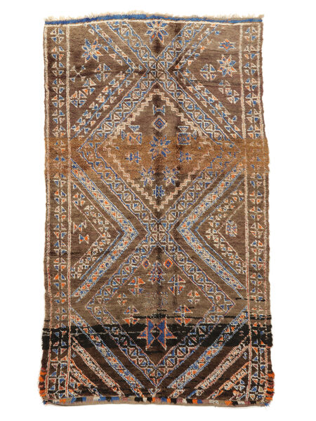  Berber Moroccan - Mid Atlas Vintage 185X323 Vuneni Tepih Braon/Crna Sag 