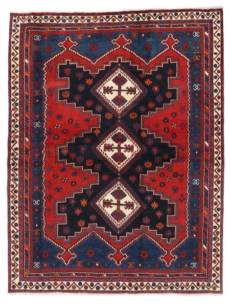  Afshar Tepih 167X221 Perzijski Vuneni Crna/Tamno Crvena Sag 