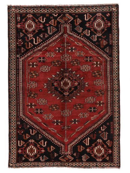 Shiraz Tepih 159X229 Perzijski Vuneni Crna/Tamno Crvena Mali Sag 
