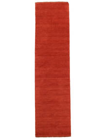  Handloom Fringes - Rust/Crvena Sag 80X300 Moderni Tepih Staze
 Bijela/Krem/Tamnocrvena (Vuna, Indija)