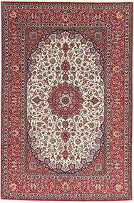 Isfahan Svileni Navoji Sag 155X240 Autentični
 Orijentalni Ručno Uzlan Tamnocrvena/Svjetlosiva (Vuna/Svila, Perzija/Iran)