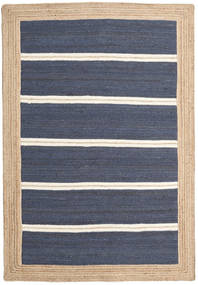 Vanjski Tepih Frida Stripe - Plava Sag 160X230 Autentični
 Moderni Ručno Tkani Plava/Bež (Juteni Tepisi Indija)
