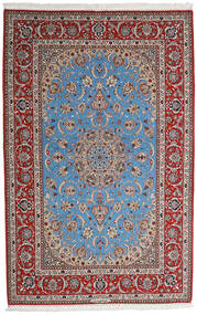  Isfahan Svileni Navoji Sag 164X256 Autentični
 Orijentalni Ručno Uzlan Svjetlosiva/Tamnosmeđa ( Perzija/Iran)