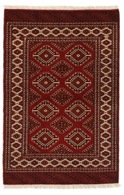  Turkaman Tepih 106X160 Perzijski Vuneni Crna/Tamno Crvena Mali Sag 