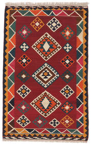  Ćilim Vintage Sag 125X203 Autentični
 Orijentalni Ručno Tkani Tamnocrvena/Crna (Vuna, Perzija/Iran)