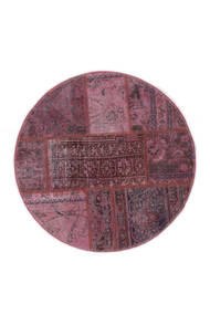  Patchwork - Persien/Iran Sag Ø 100 Autentični
 Moderni Ručno Uzlan Okrugli Tamnocrvena (Vuna, Perzija/Iran)