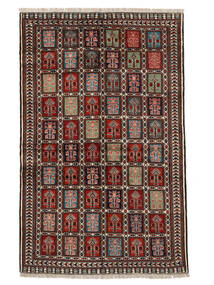  Turkaman Tepih 152X239 Perzijski Vuneni Crna/Tamno Crvena Mali Sag 