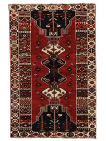  Shiraz Tepih 160X240 Perzijski Vuneni Crna/Tamno Crvena Sag 